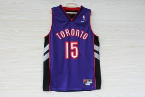 Maillot De Basket Toronto Raptors Vince Carter 15 Eyed Tennis Fans Front Violet Noir